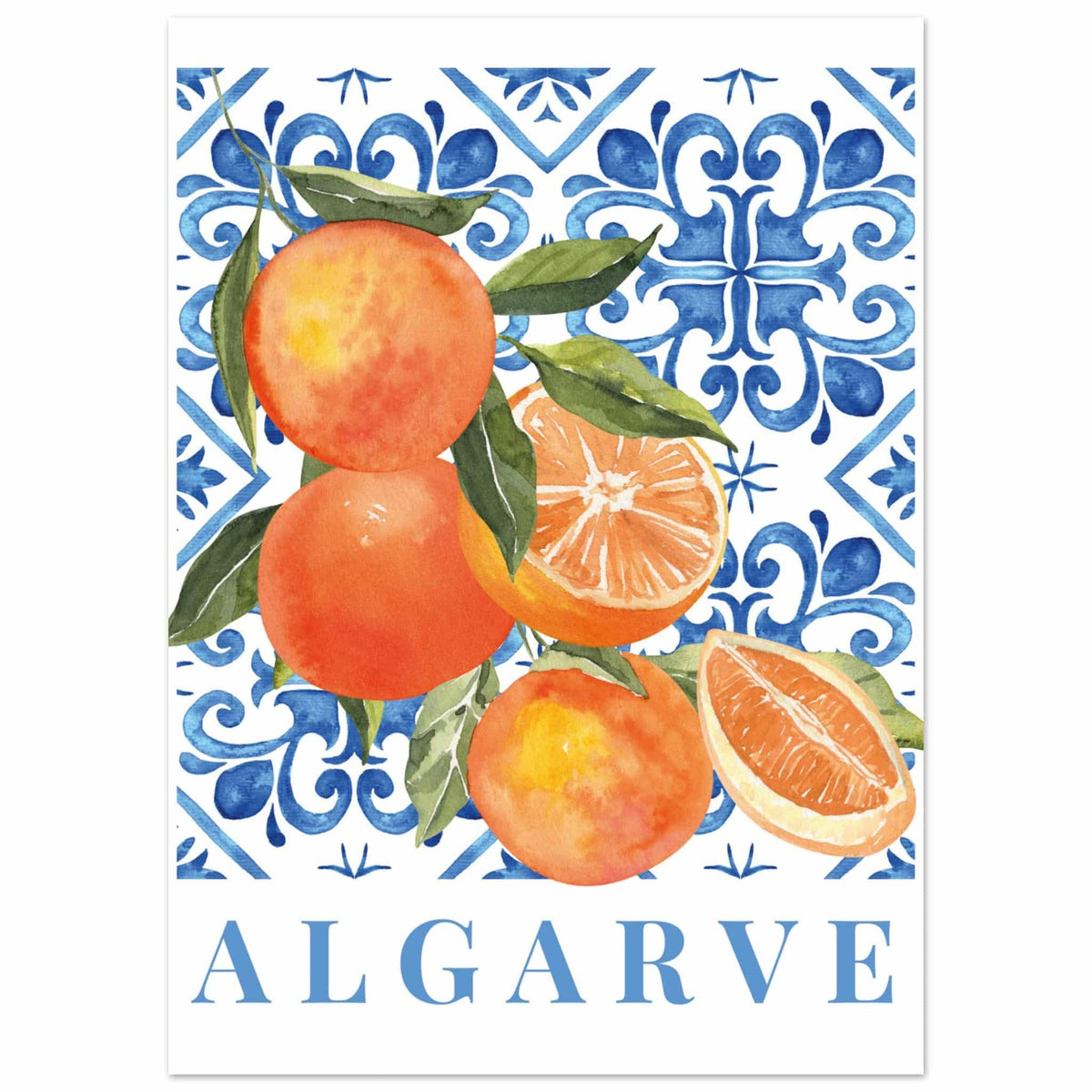 Artfulprints Poster Fruits - Oranges in the Algarve  - 50x70 cm - Meerkleurig