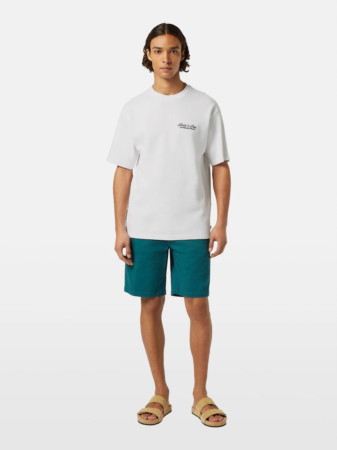 Relaxed Fit Waffle Logo T-Shirt