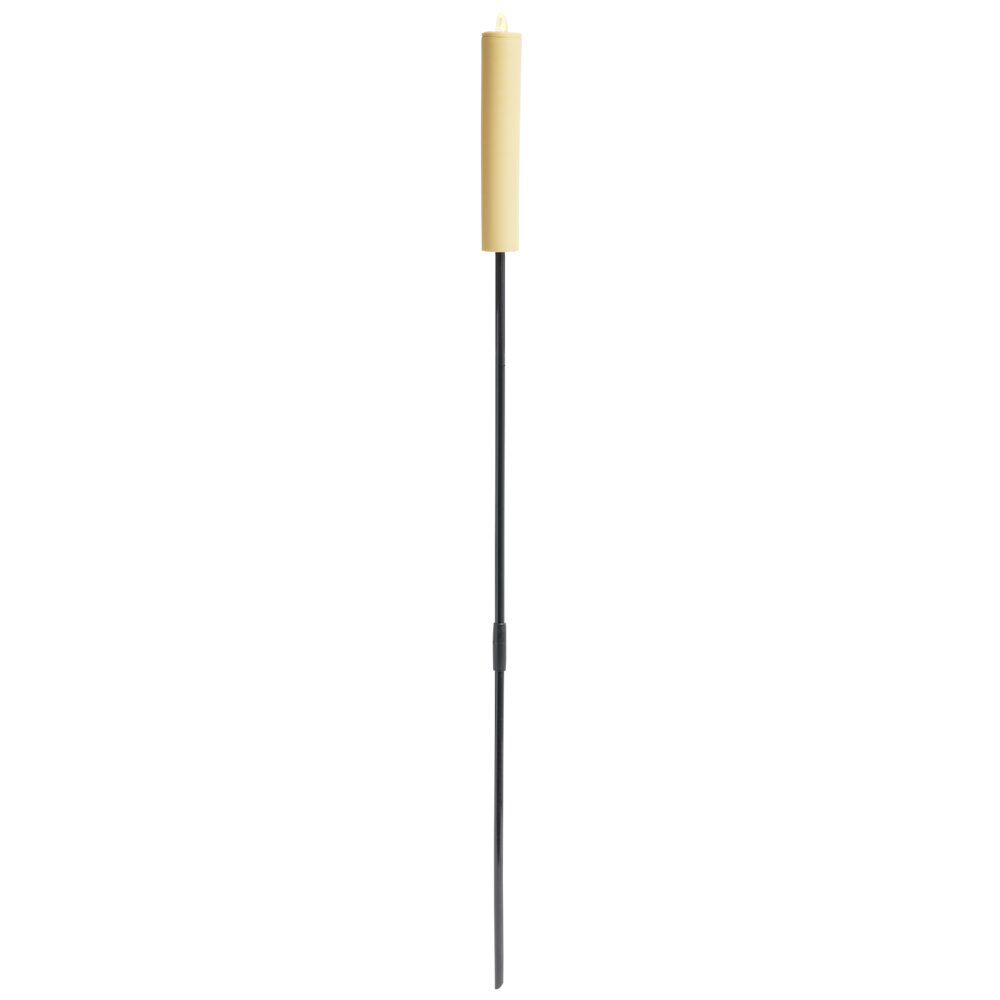 Borne solaire à planter en plastique forme bougie Ø4xH98cm (2 modèles)