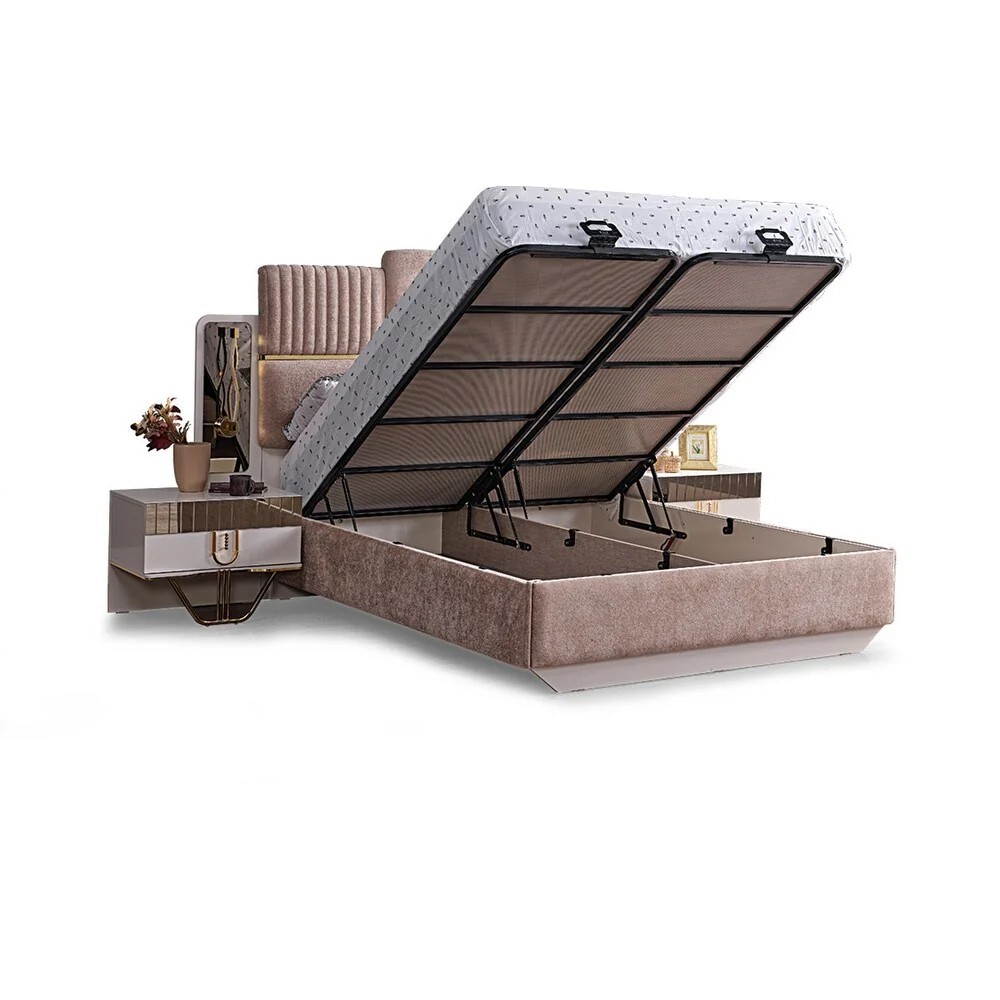 Valessia Bed Frame, Headboard and 2 Nightstand