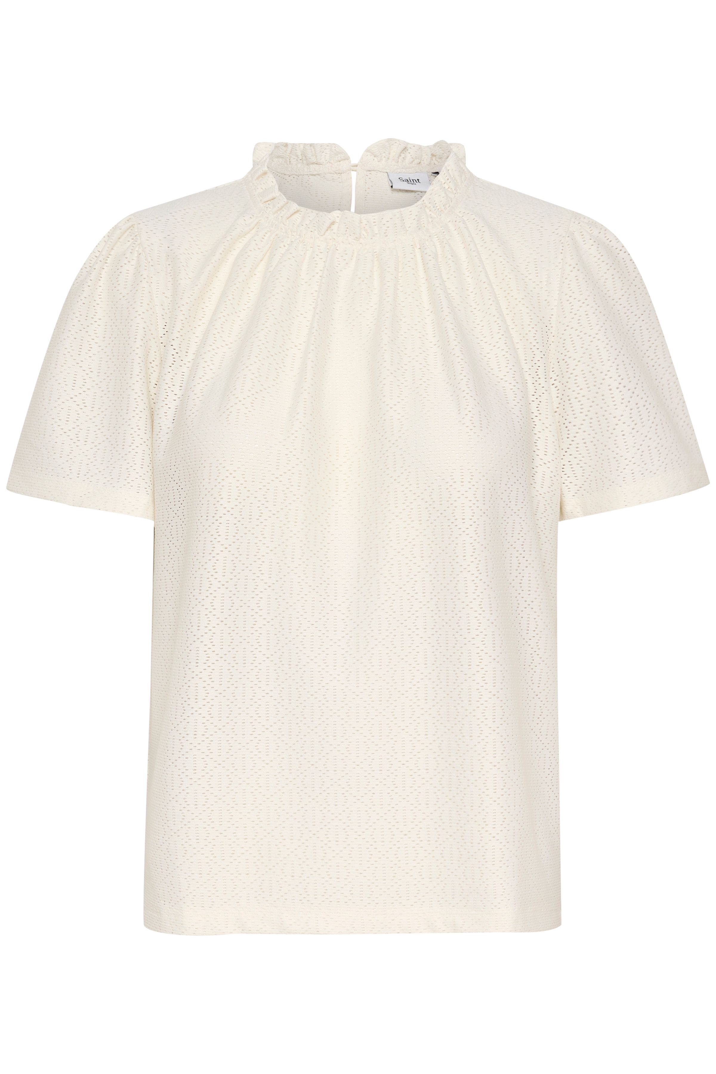 Saint Tropez JovitaSZ High Neck Short Sleeve Blouse
