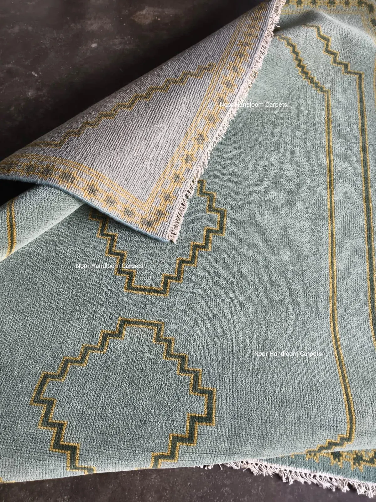 Custom Size Rug | Handmade Blue Turkish Rug 8x10 | Vintage Wool Rug 6x9 | Living Room Rug 9x12