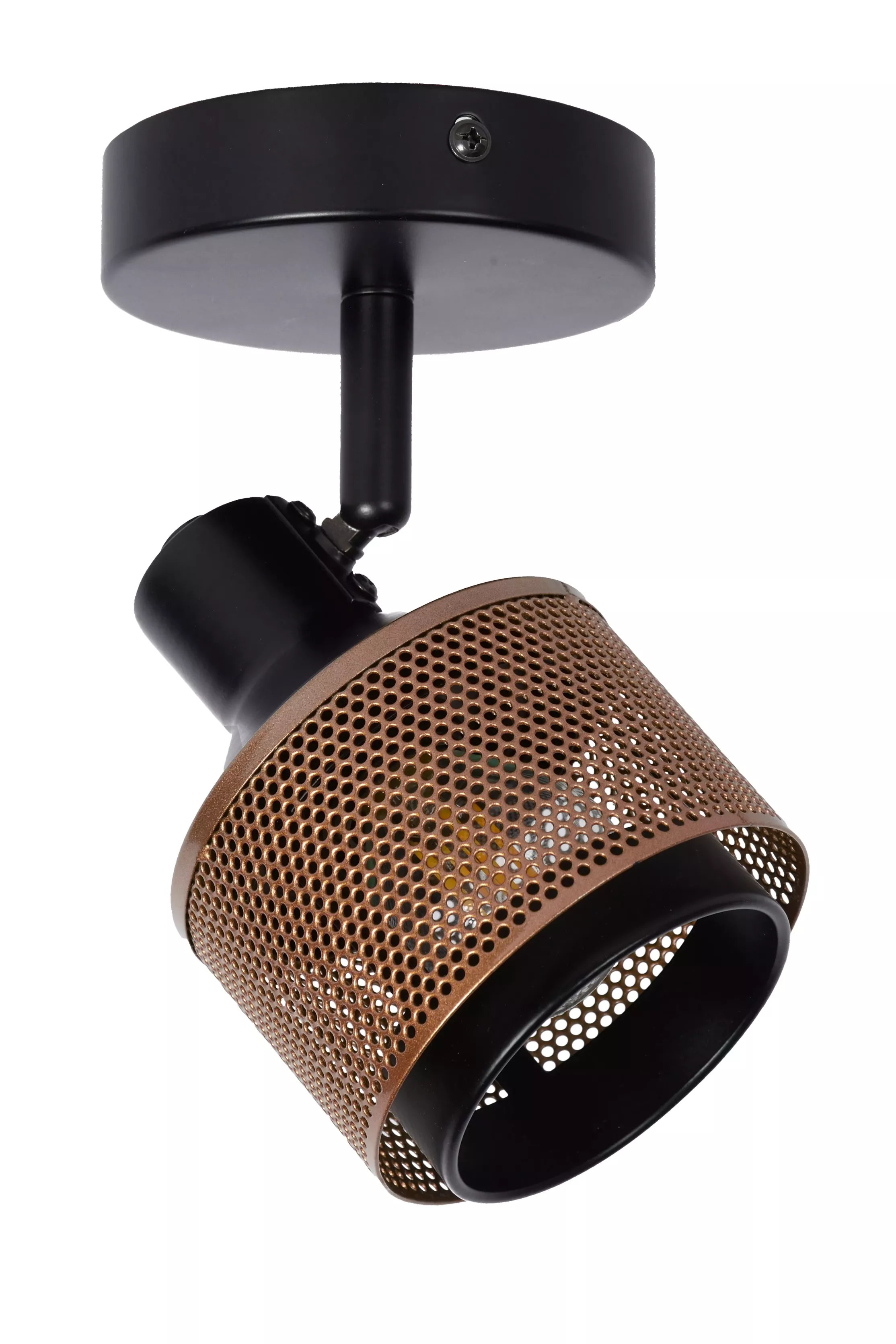 Lampa sufitowa czarno-złota-odcienie złota RAFA 1xE14x40W Lucide