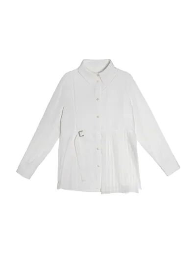 Patchwork Deconstructed Pleated Shirt - 25WDT321C