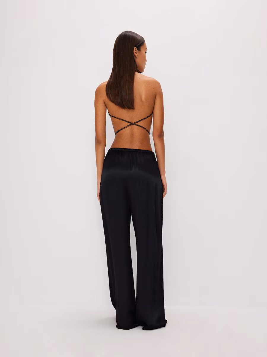 Viscose Rich Satin Palazzo Trousers