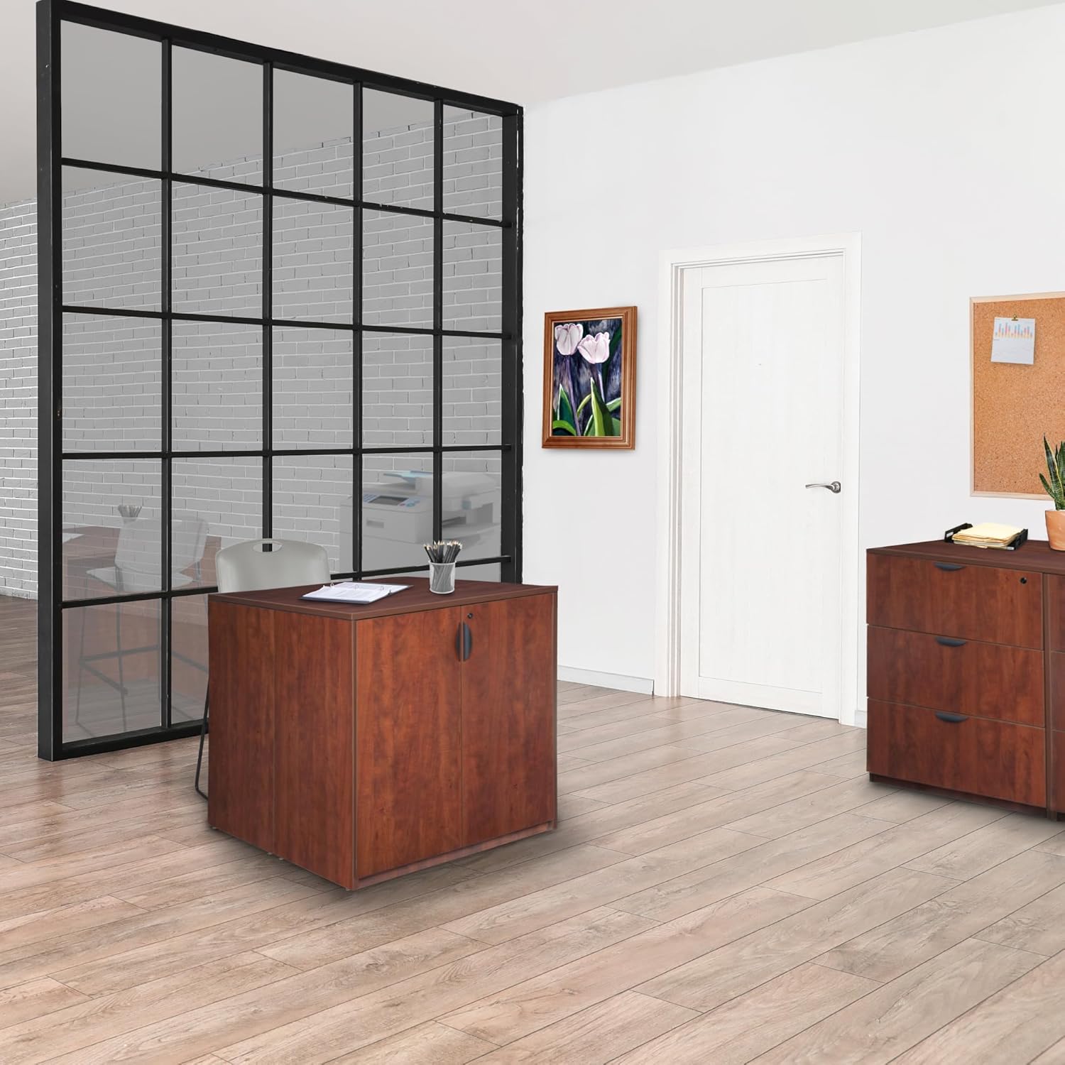 Regency Legacy Stand Up Back to Back Storage Cabinet/Desk- Cherry