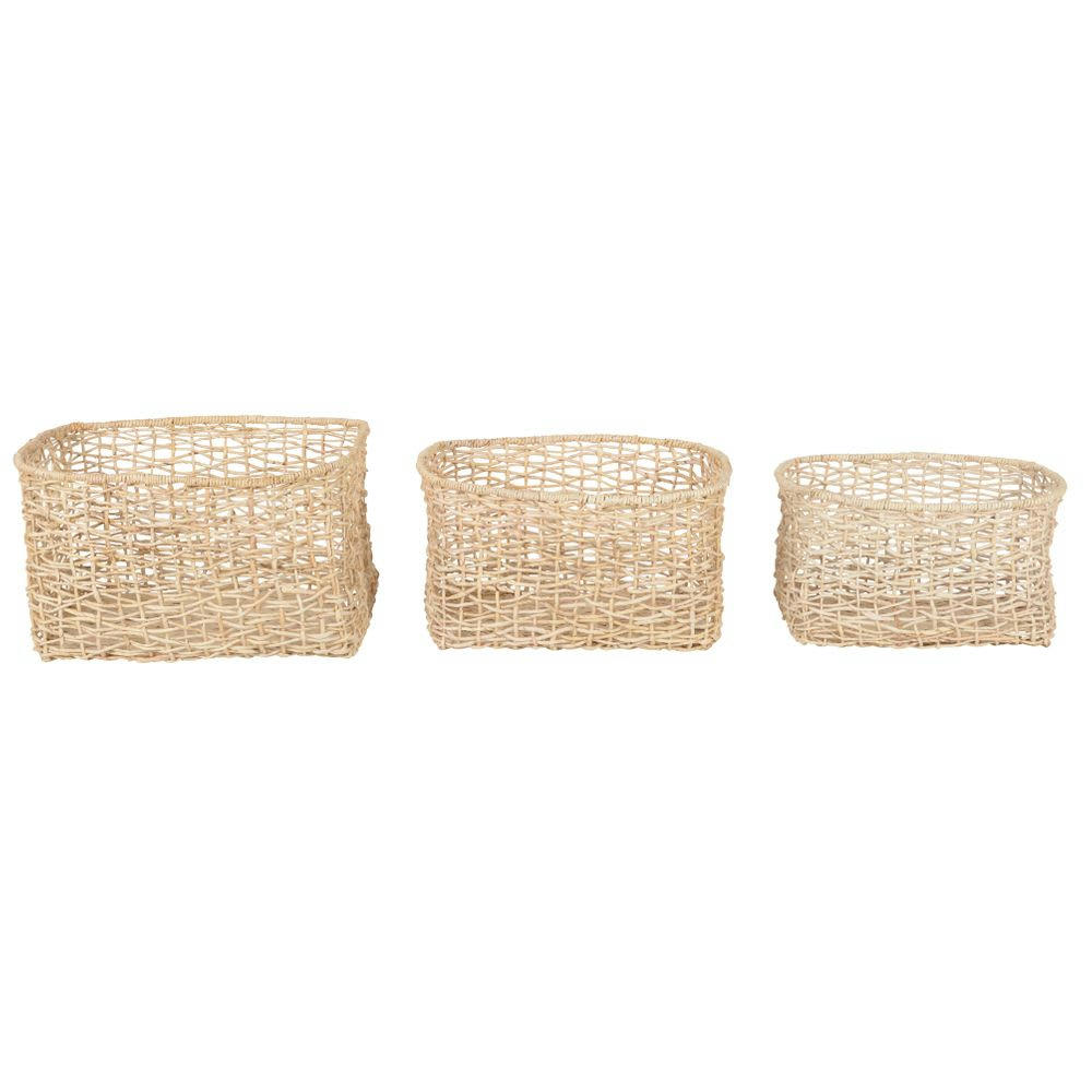 ROP - Panier tressage Abaca  (set de 3)