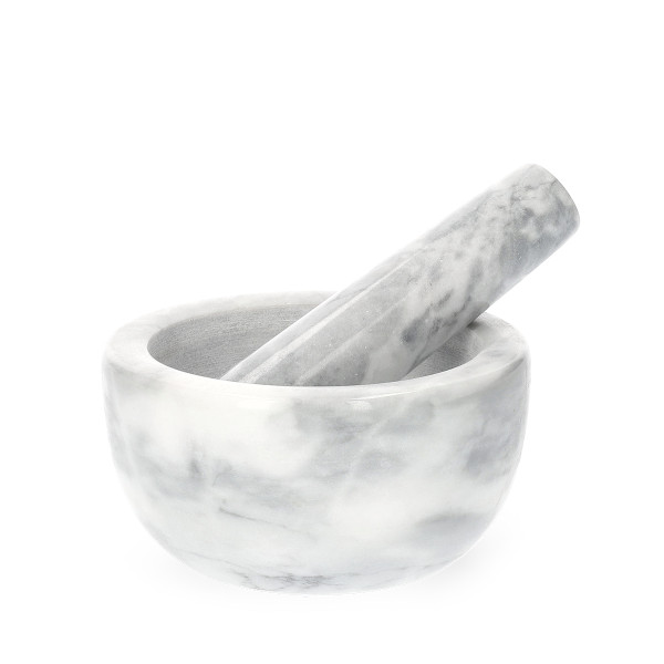 Moździerz MARBLE marmurowy biały 12 cm HOMLA