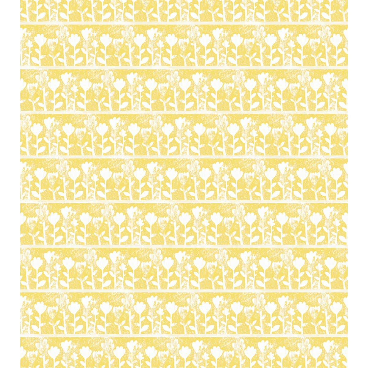 TULIPANO - Papier peint panoramique motif floral Jaune citron 240x270cm