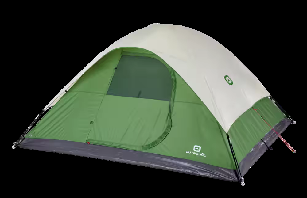 Outbound 3-Season, 6-Person Easy Set-Up Camping Dome Tent w/ Rain Fly & Carry Bag