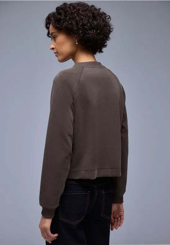 Silk-Look Jacke mit Zipper