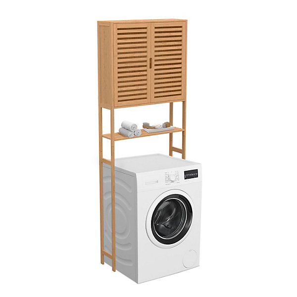Meuble étagère dessus WC placard bambou BEA