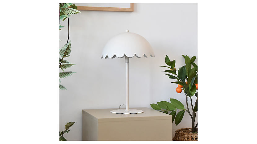 Lampa stołowa Flow 2-punktowa metalowa biała