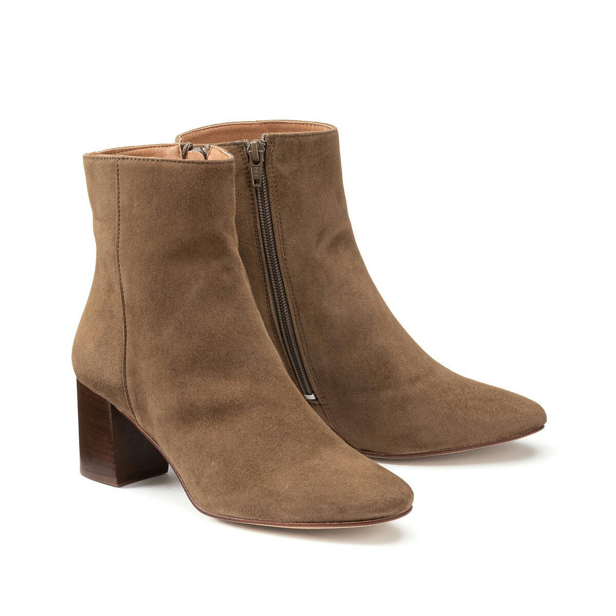 Boots 70s Signature à talon, en cuir suédé