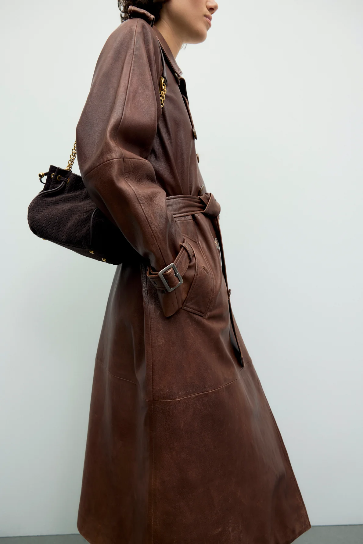 Trench en cuir d'agneau - LEXIE