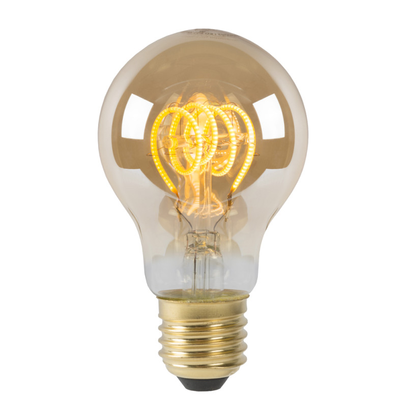Ampoule ambrée à filament LED E27 5 W Ø 6 cm diammable LUCIDE