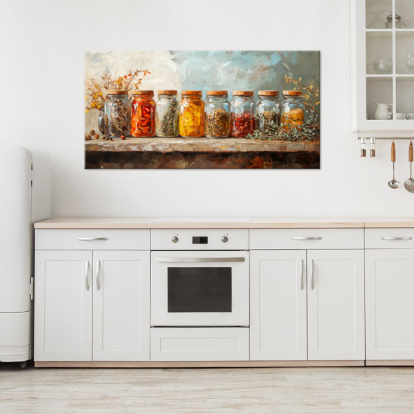 Feeby Obraz na płótnie, Zioła Przyprawy Kolorowe 120x60