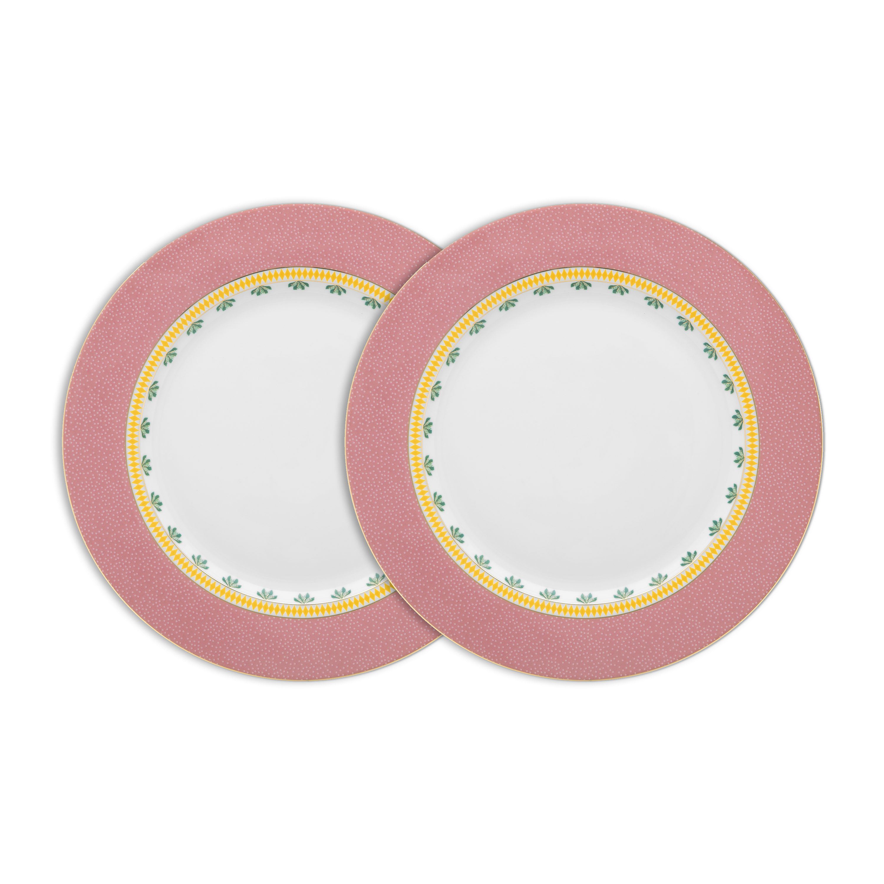 Pip Studio La Majorelle Dinerborden - Servies - Set van 2 borden - Roze - 26.5cm