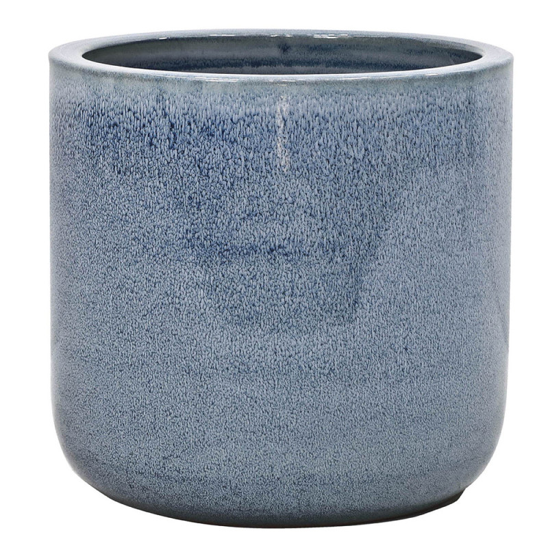 Pot en terre cuite Glazed bleu Ø 37,5 x 35 cm