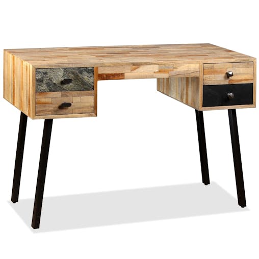 NNEVL Writing Desk 110x50x76 cm Solid Reclaimed Teak