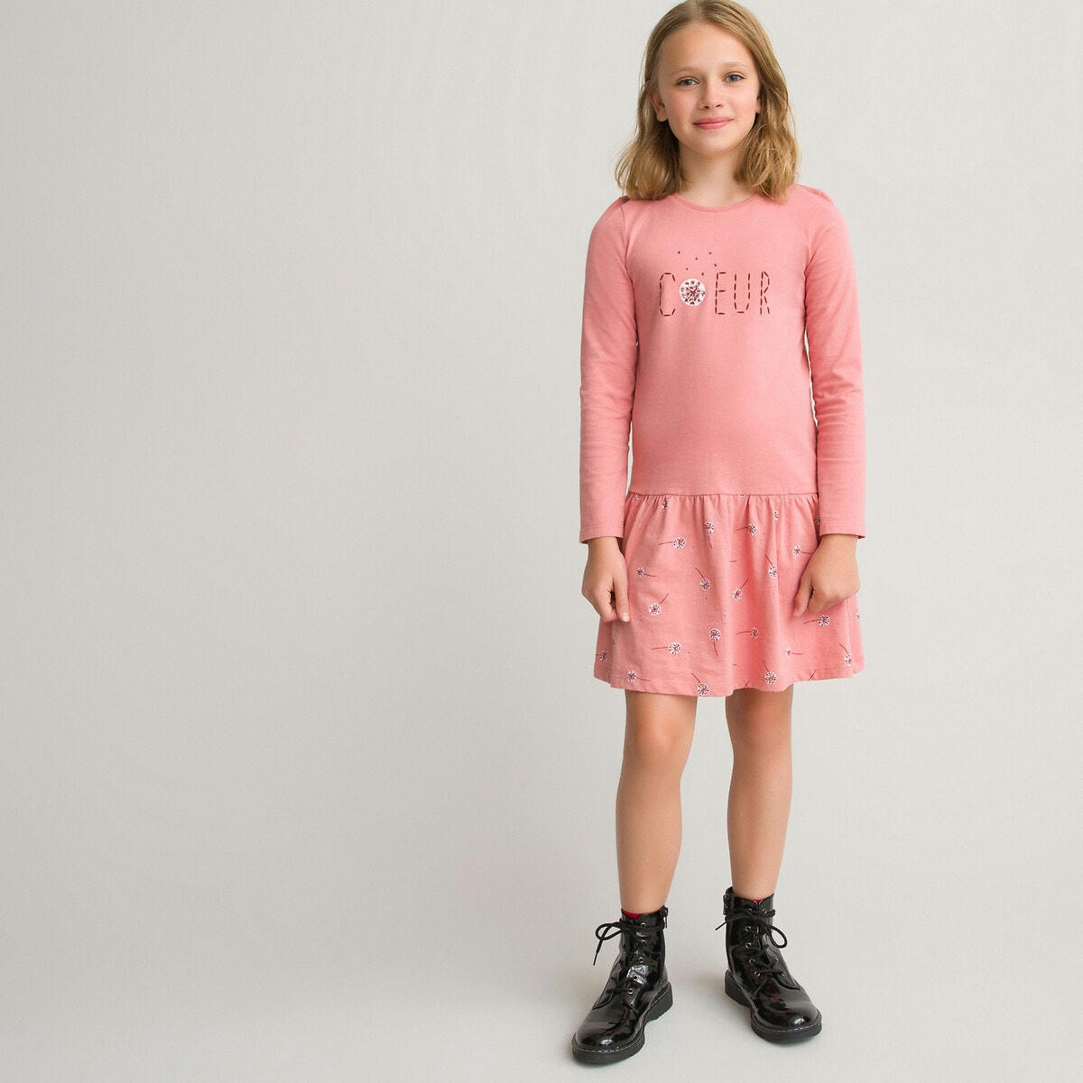 Robe manches longues imprimée