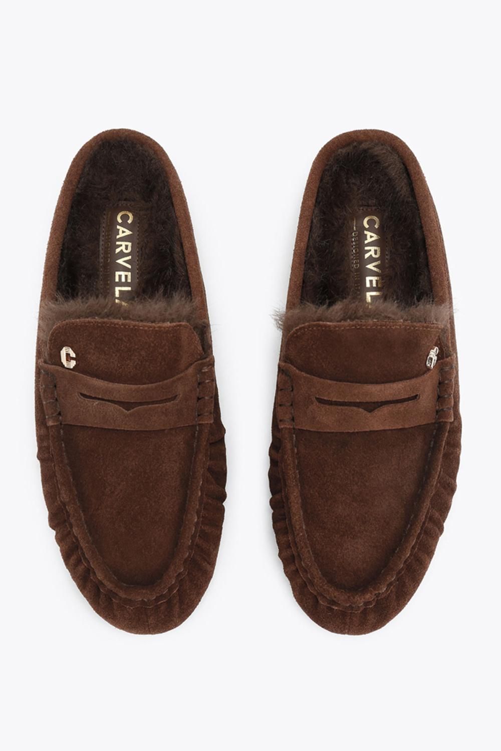 Carvela Marigold Fur Mule' Suede Flats