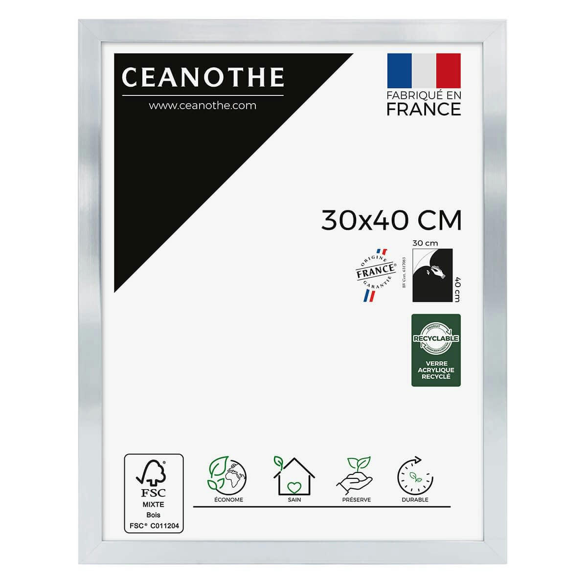 PRECIOUS - Cadre photo acier 30x40 cm résine recyclée