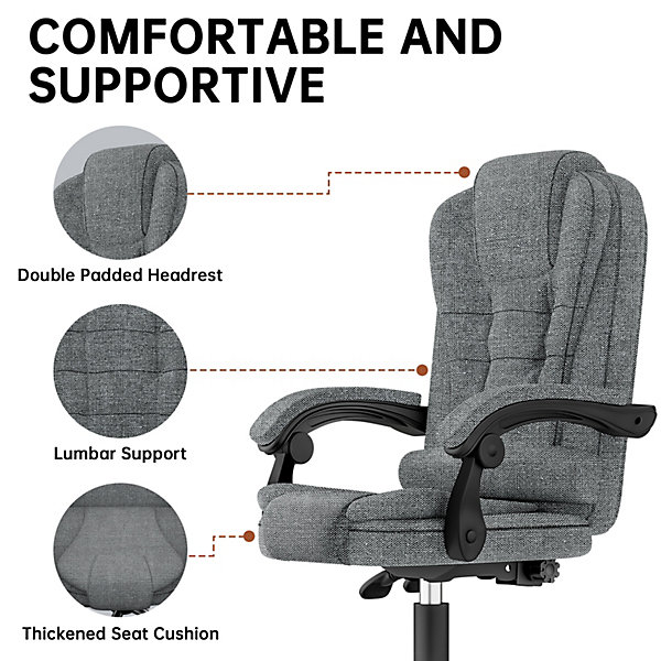 Fauteuil de bureau ergonomique avec dossier haut