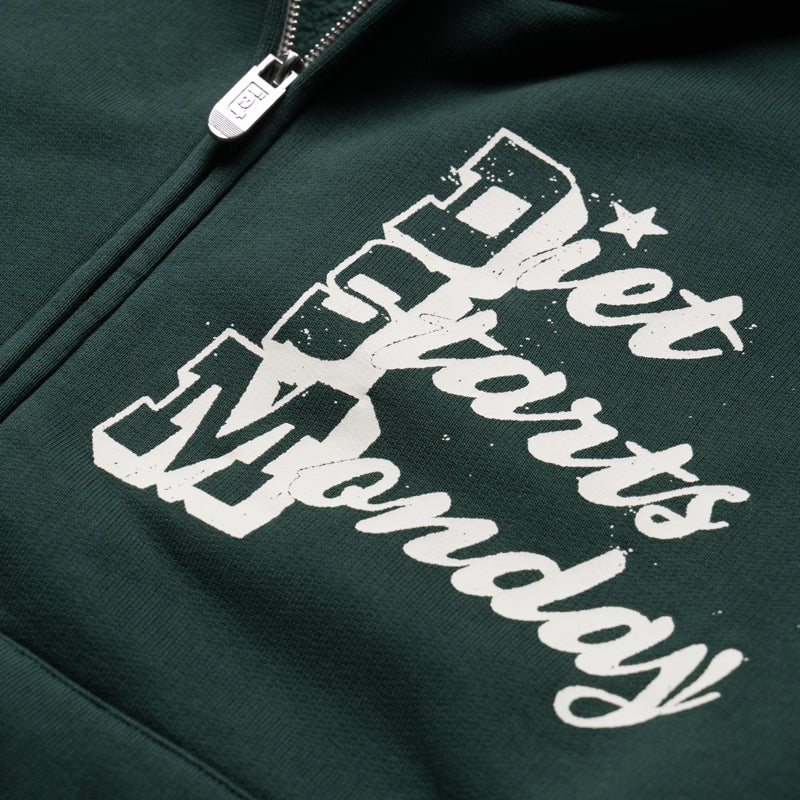 Diet Starts Monday Star Full Zip Sweatshirt - Pine