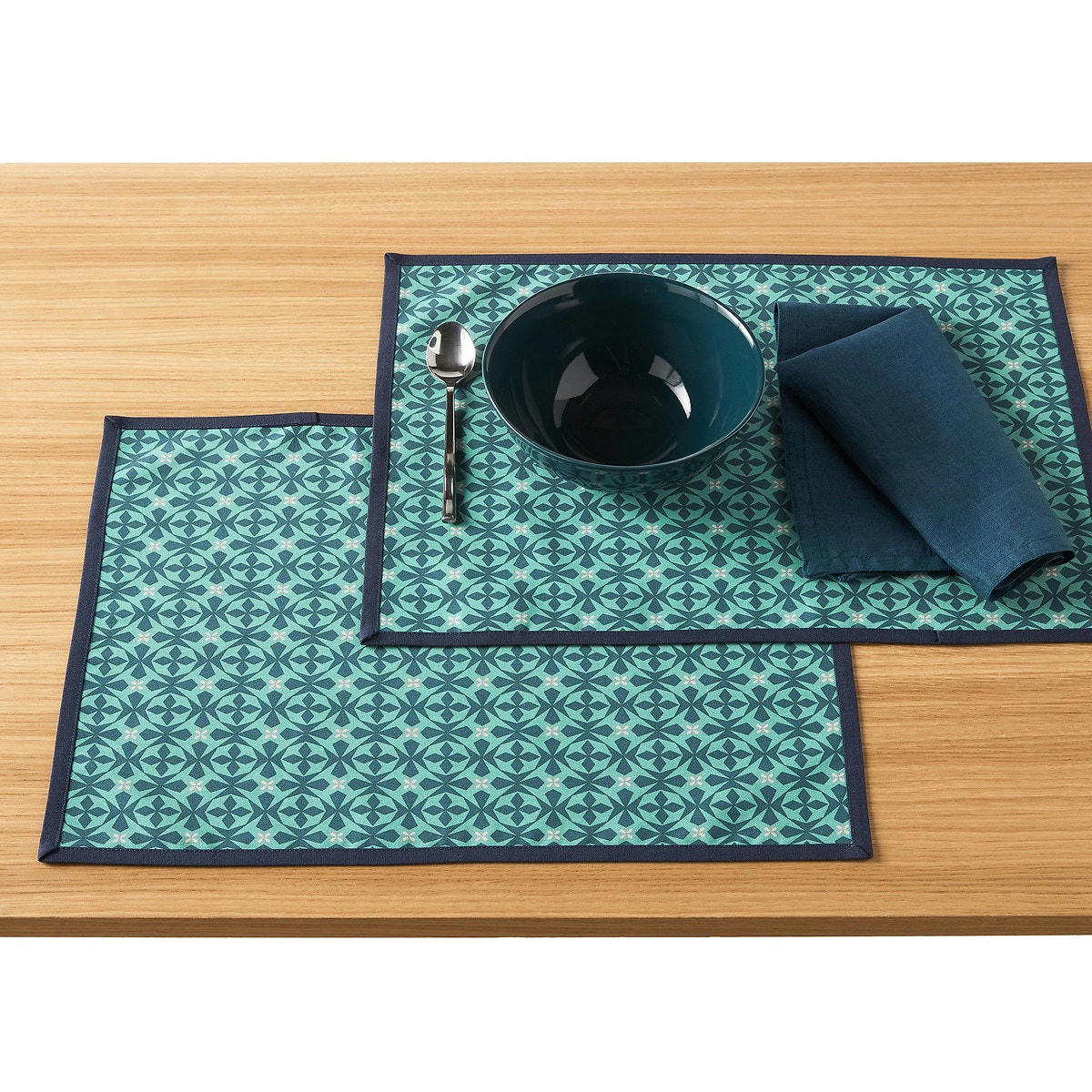 Lot de 2 sets de table enduits Azila