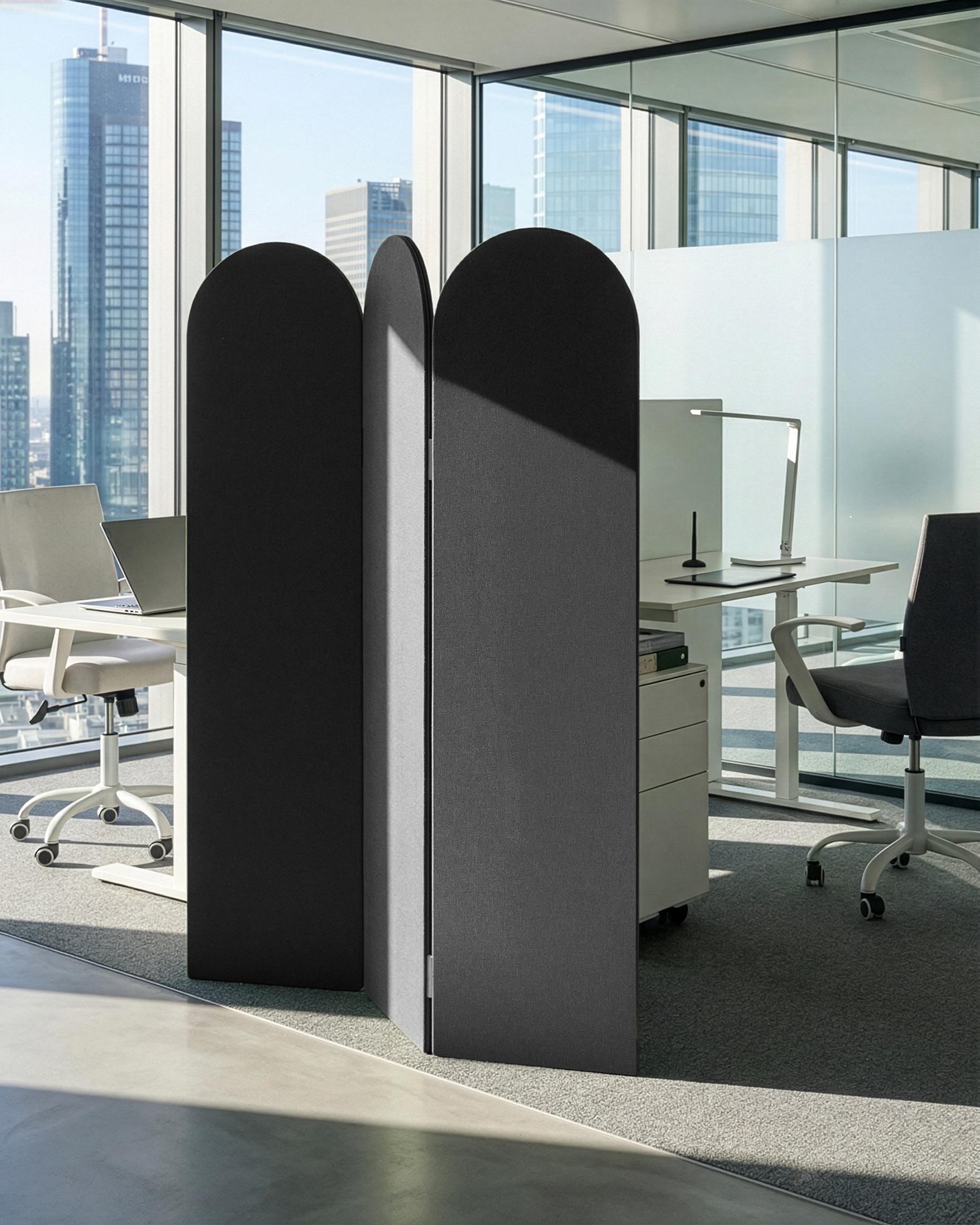 Office Divider SLIMMY 120 x 160 cm Dark Grey