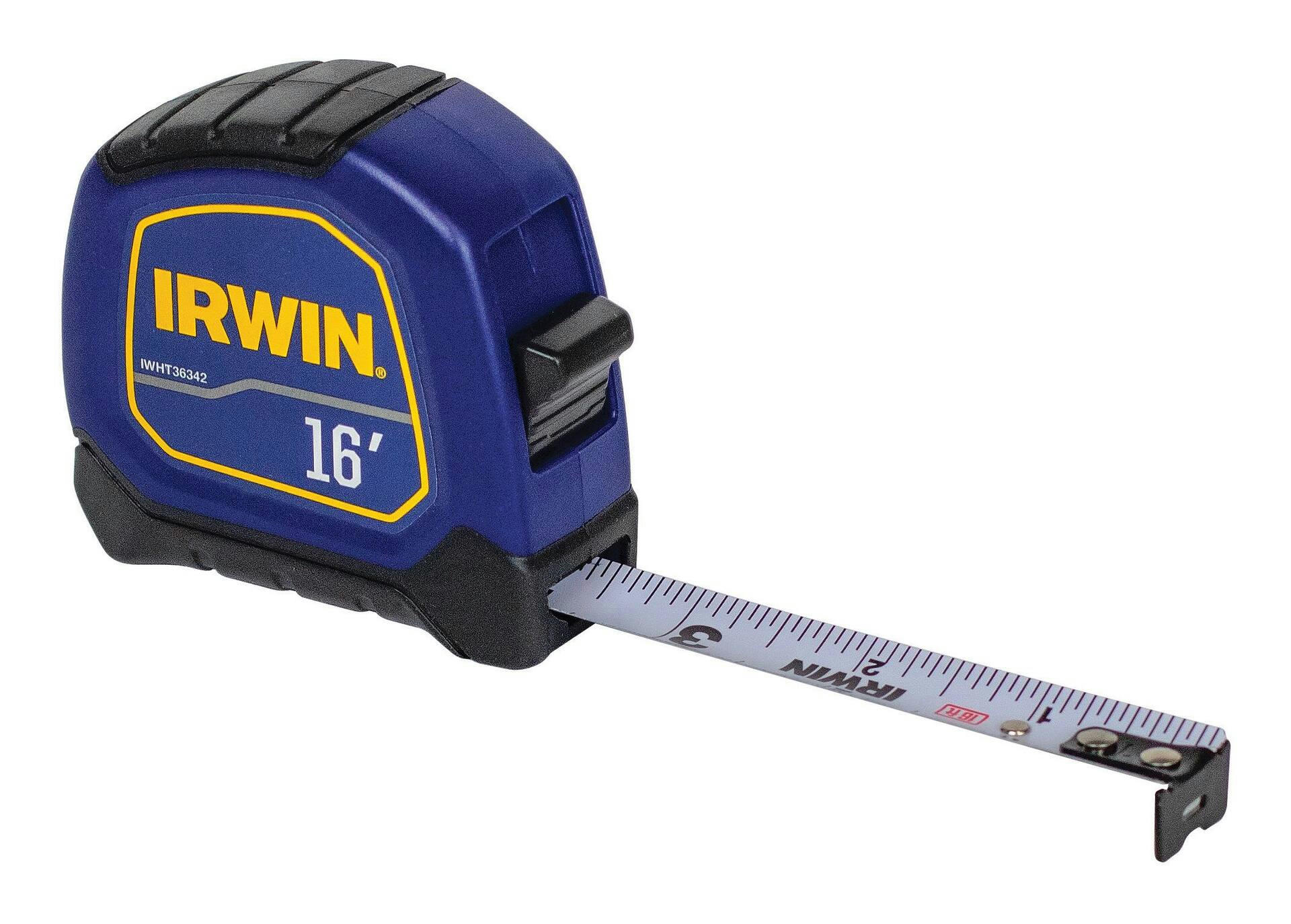 IRWIN IWHT36342 Bi-Material Tape Measure, 16-ft
