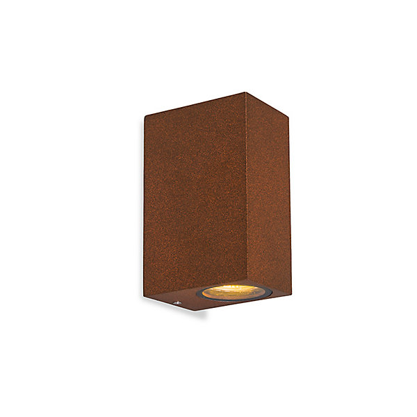 Lot de 2 appliques murales industrielles brun rouille 2 lumières IP44 - Baleno