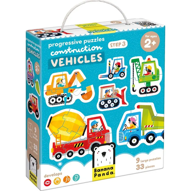 Puzzle Set bestehend aus verschiedenen Artikeln Banana Panda