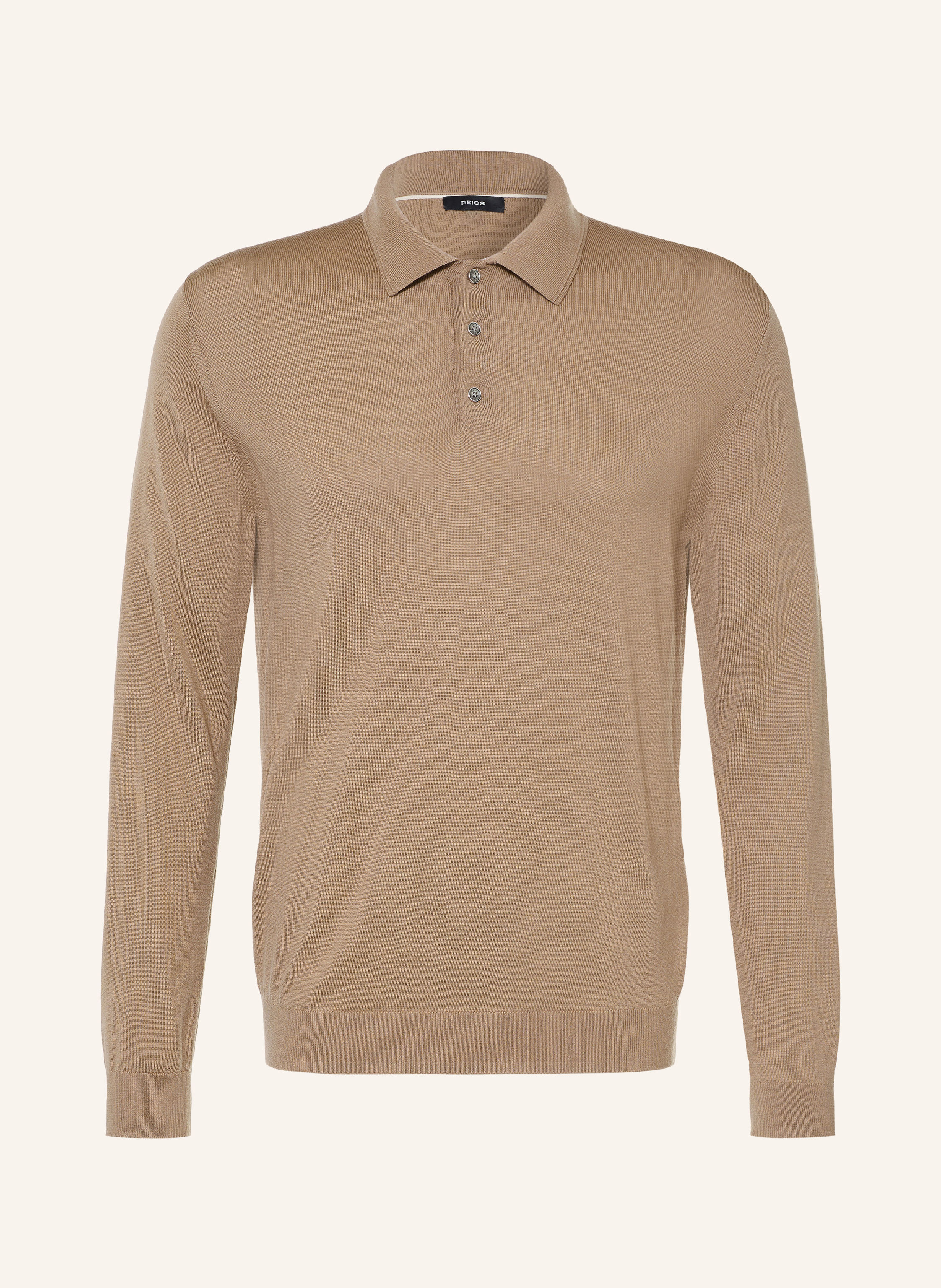 REISS Strick-Poloshirt TRAFFORD aus Merinowolle