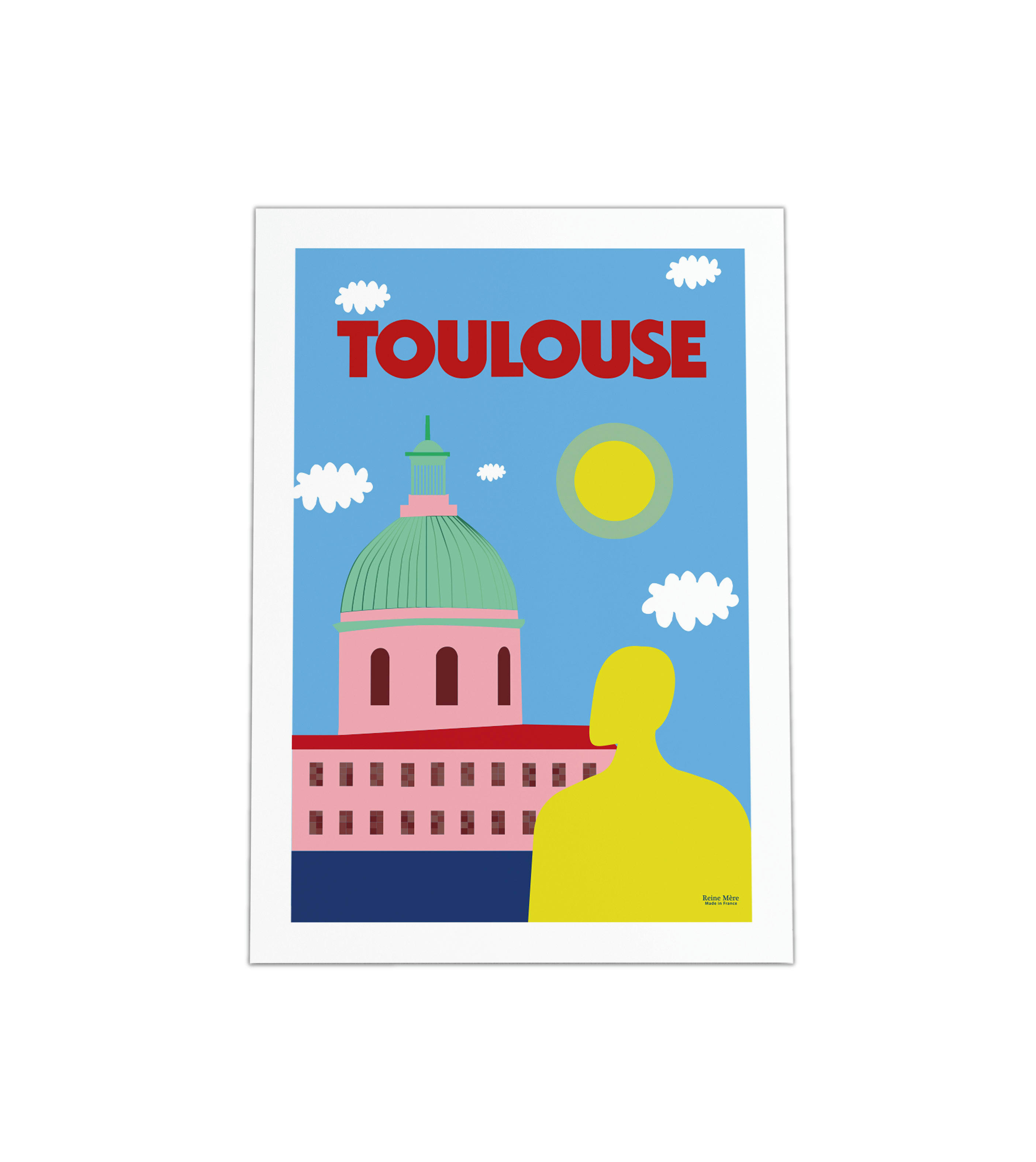 Toulouse La Grave - Affiche A3 Ville Rose en papier recyclé