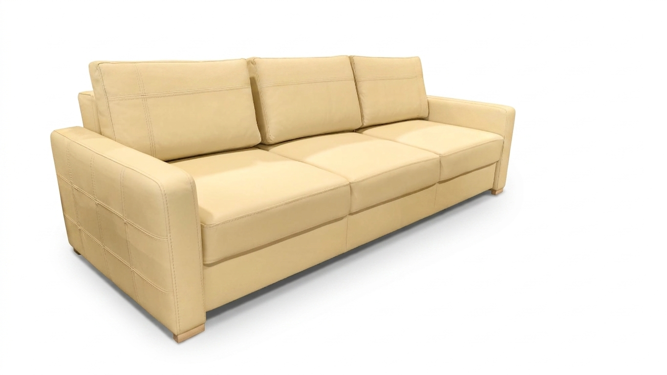 Sofa Avanti DL 230 cm skóra naturalna Madras beż z funkcją spania