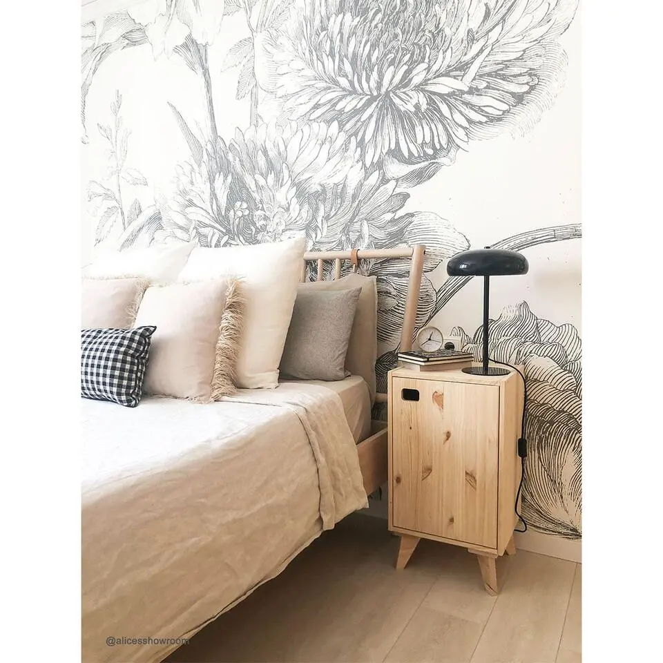 Meubel 1 deur met 1 - Licht hout - 37,3x37,3x53,5 cm