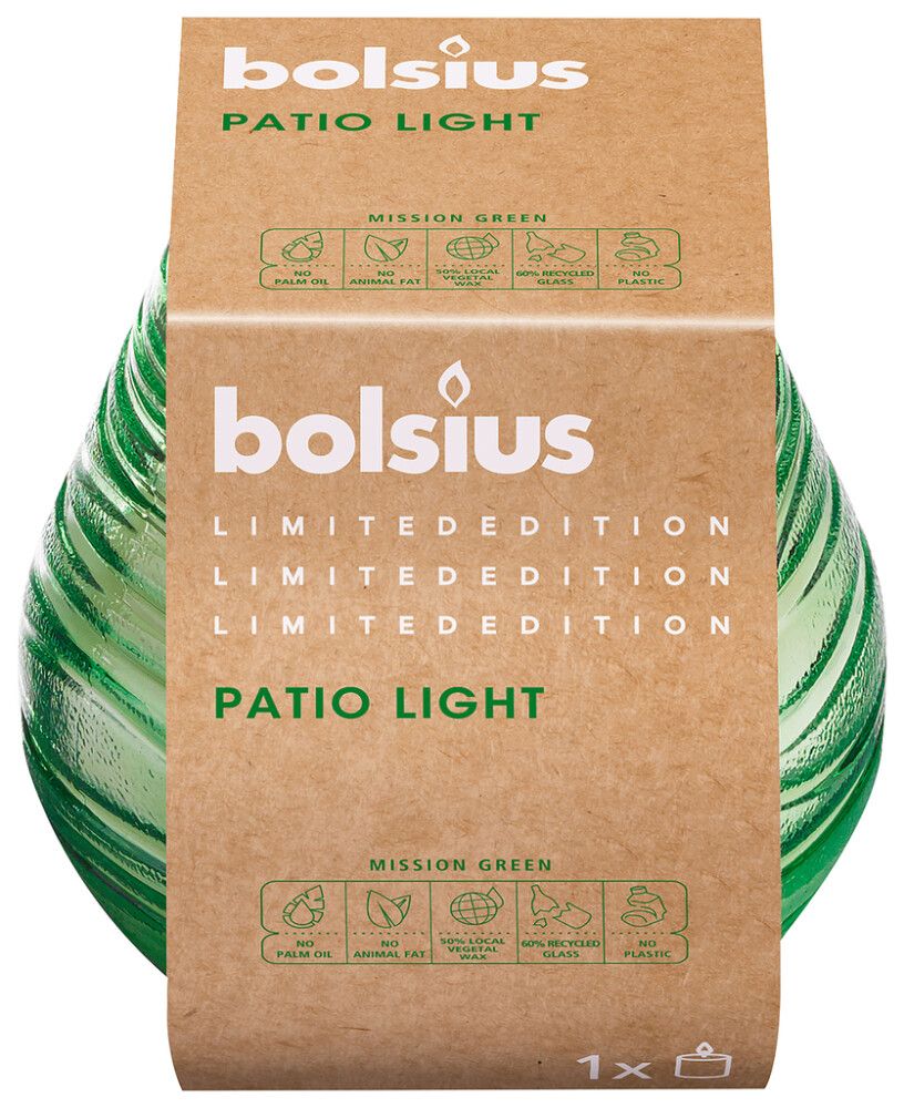 LYS I GLASS BOLSIUS WATER UTE OG INNELYS