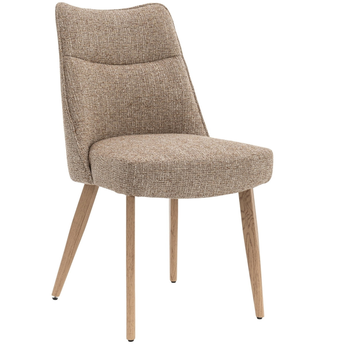 DÉJA Living Eetkamerstoel Meau - Taupe/Naturel - Zithoogte 47cm - Set van 2