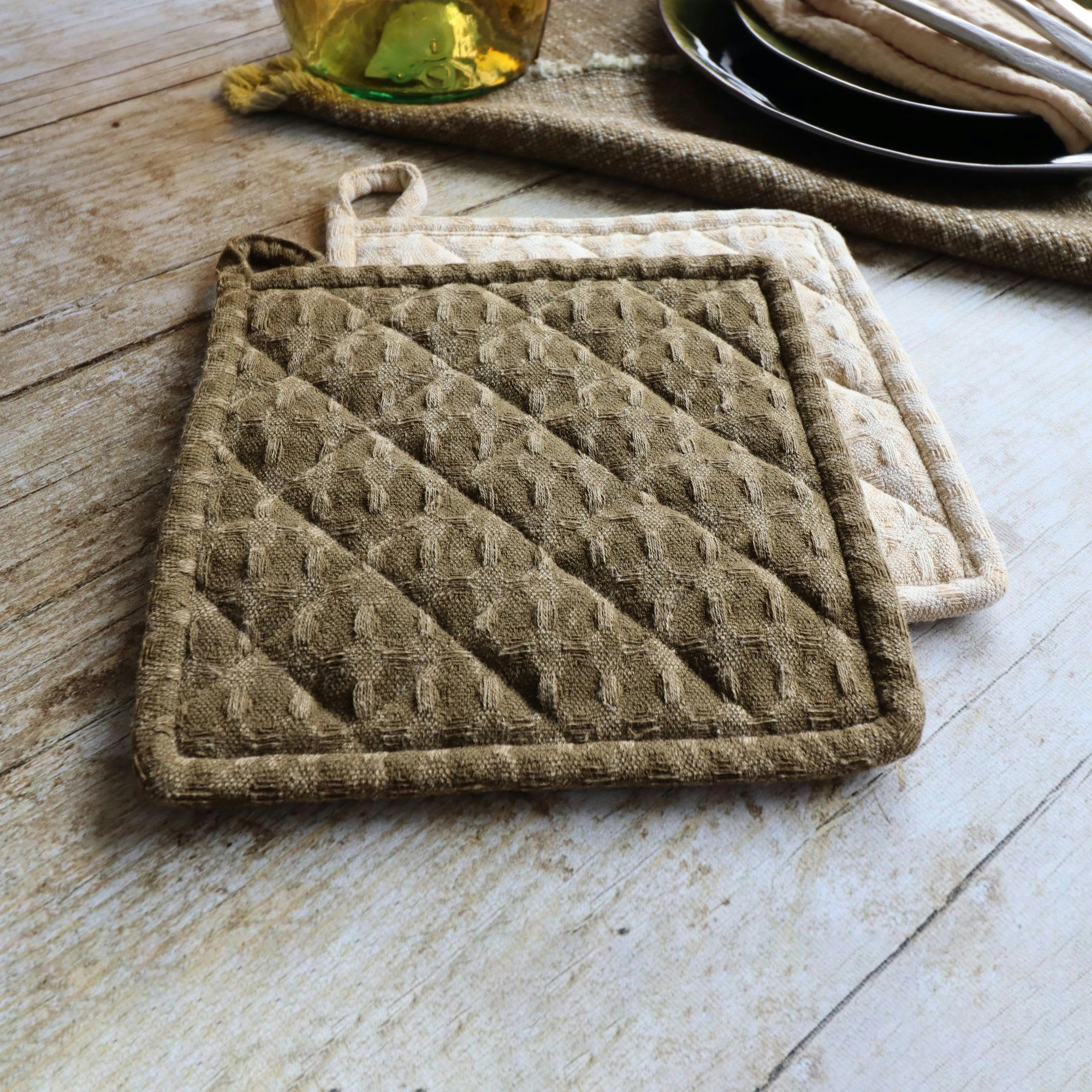 ORIGIN - Manique en coton kaki