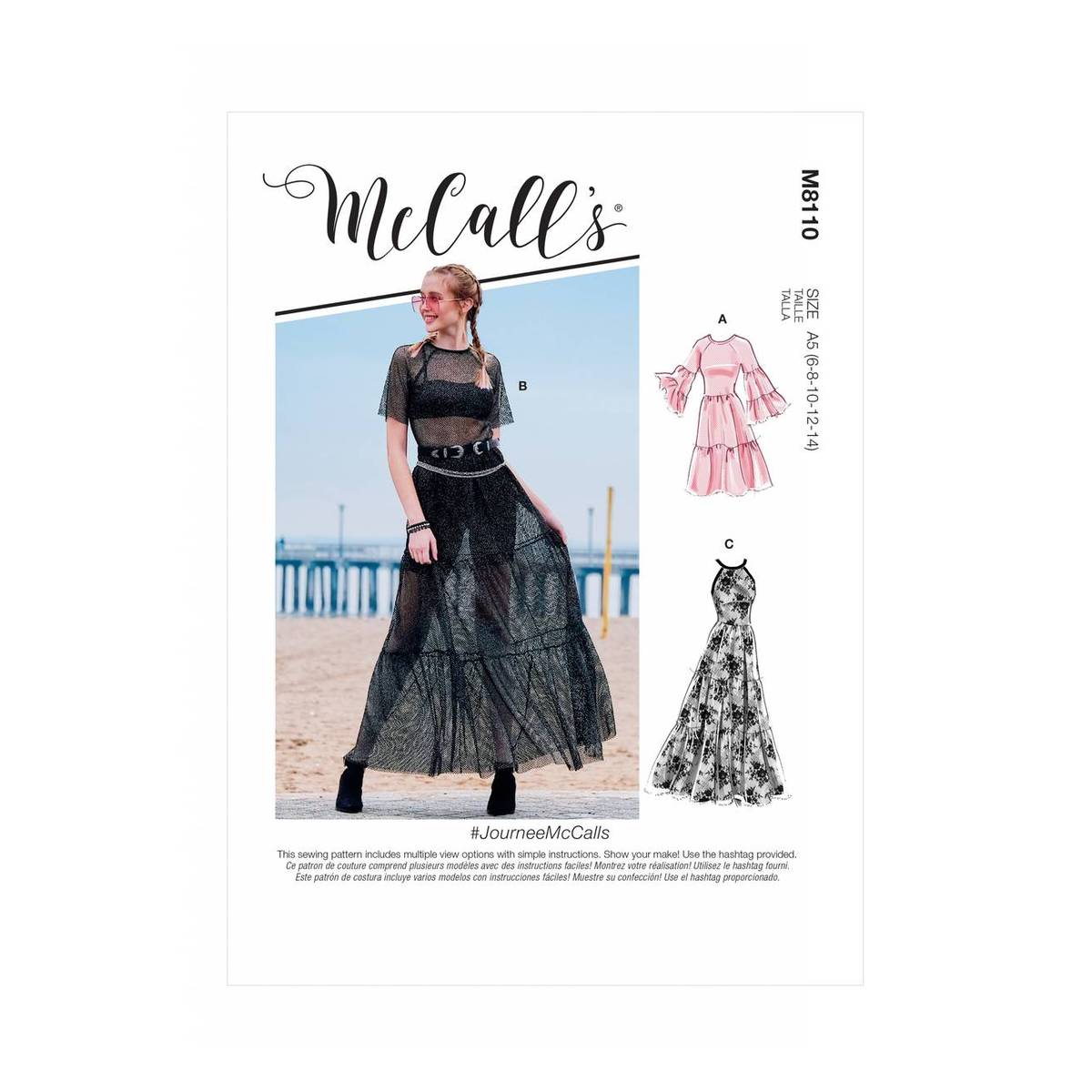 McCall’s Journee Dress Sewing Pattern M8110 (16-24)