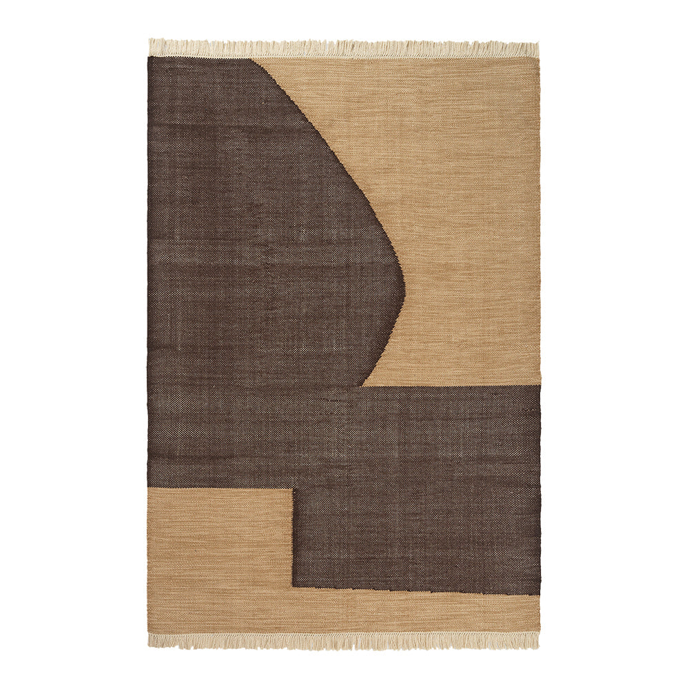 Ferm Living Forene Vloerkleed 200 x 140 cm - Tan/Chocolate
