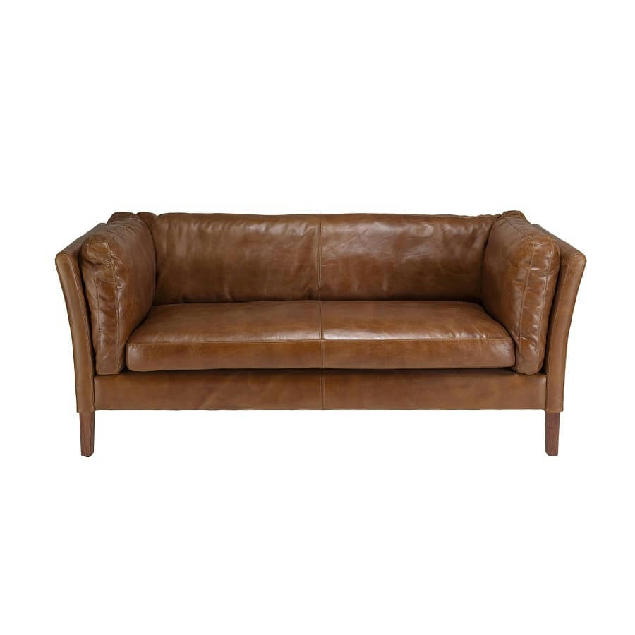 GASTON - Canapé milano 3 places vintage cuir