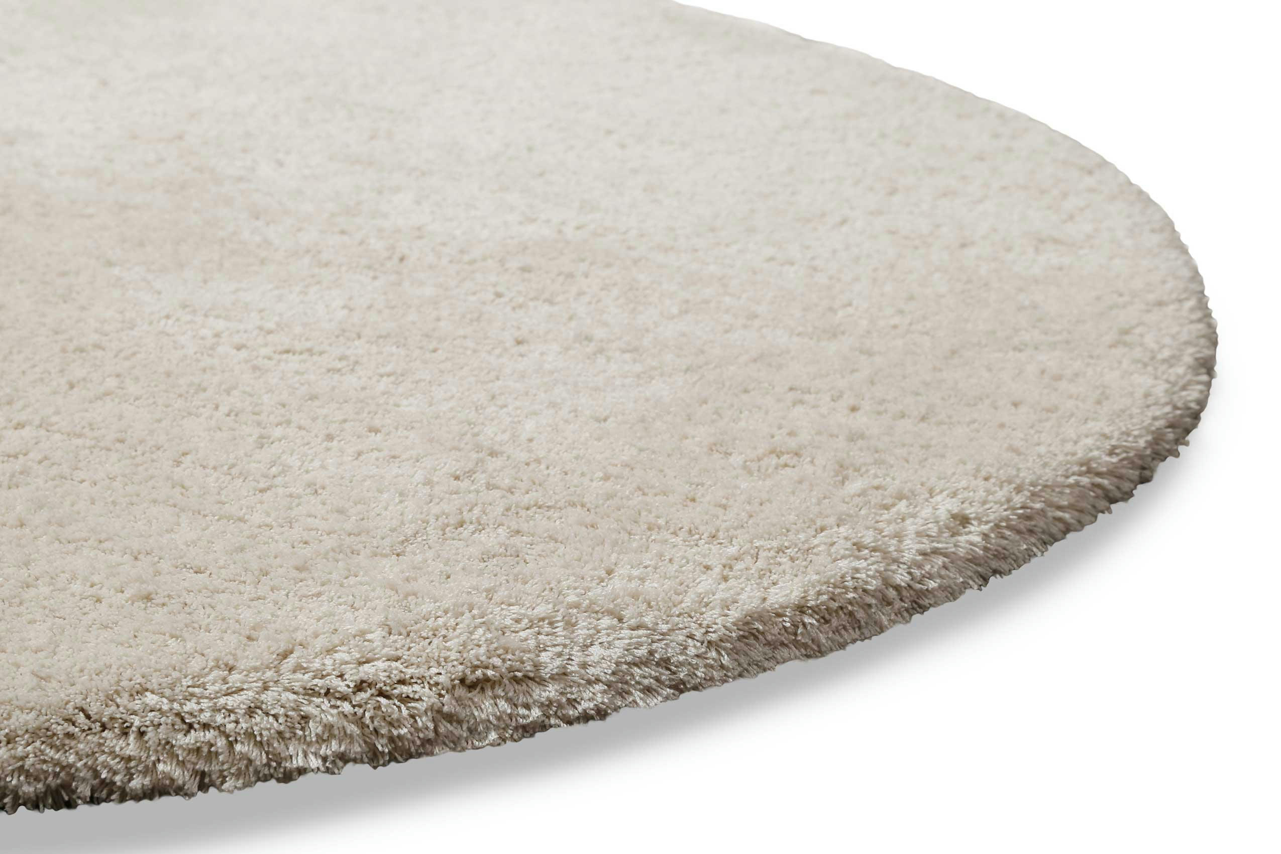 PORTO AZZURRO - Tapis de bain microfibre rond très doux uni beige naturel D90