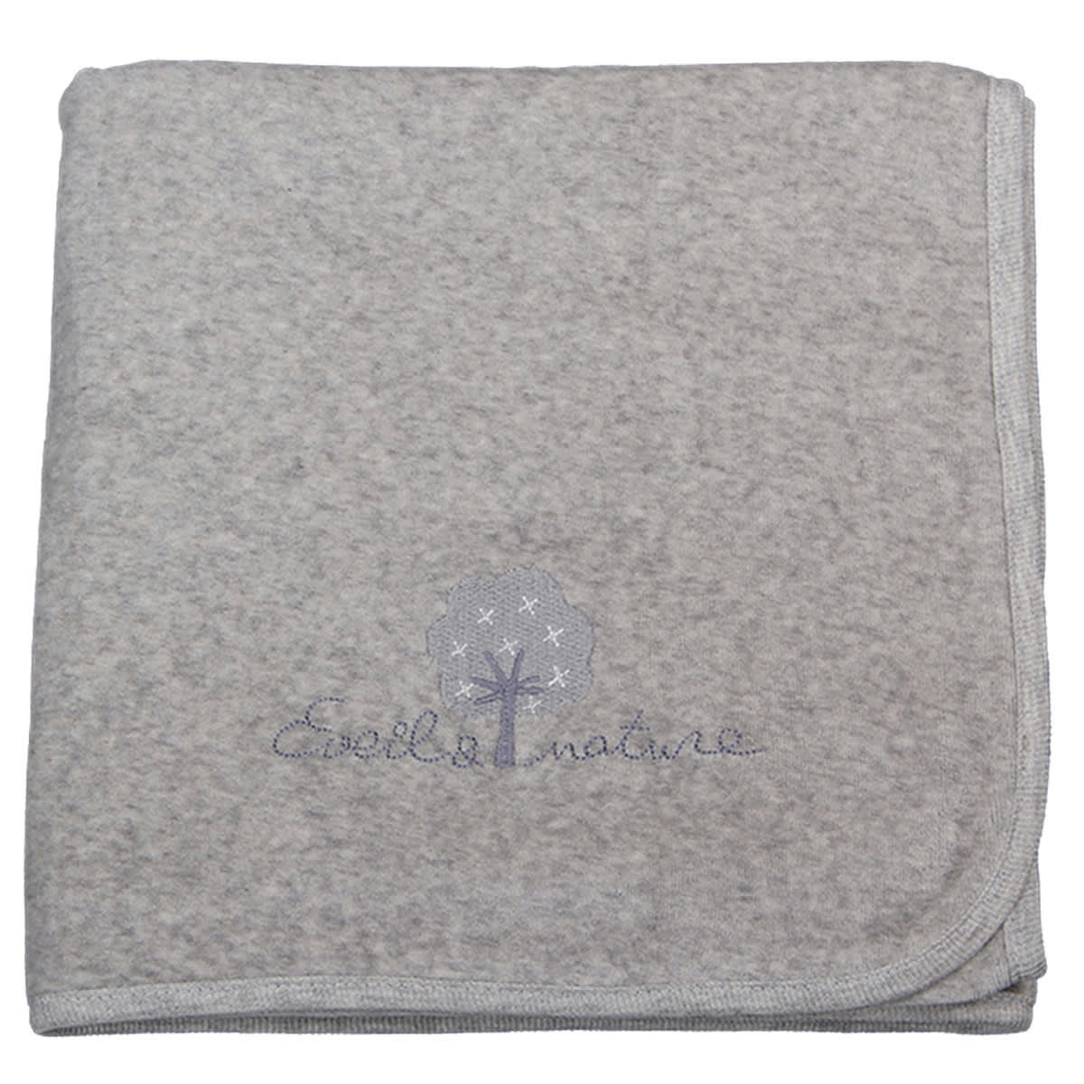 GAMME BIO UNIS - Plaid velours 75x100 cm Coton bio Corail