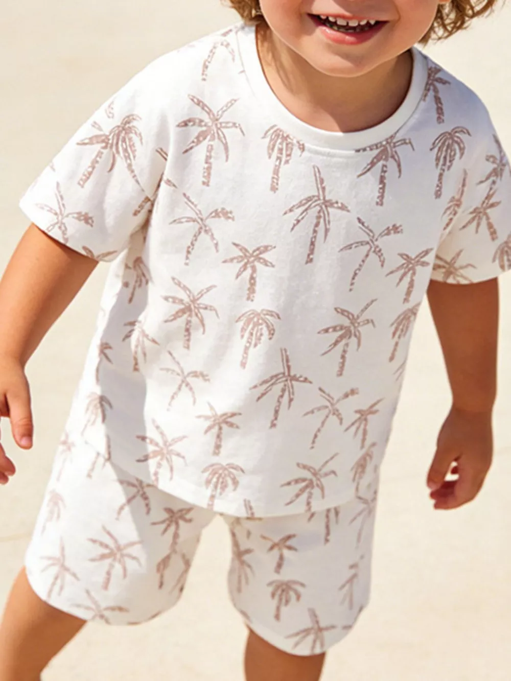 Children's Tropical Palm Print Outfit Set