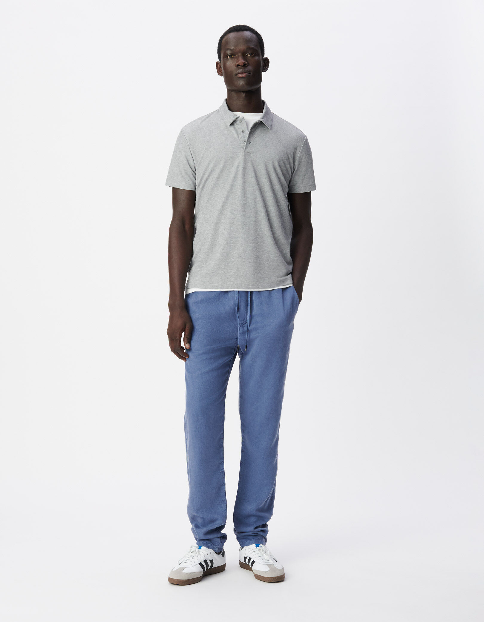 Jogpant comfort bleu taille élastiquée Homme