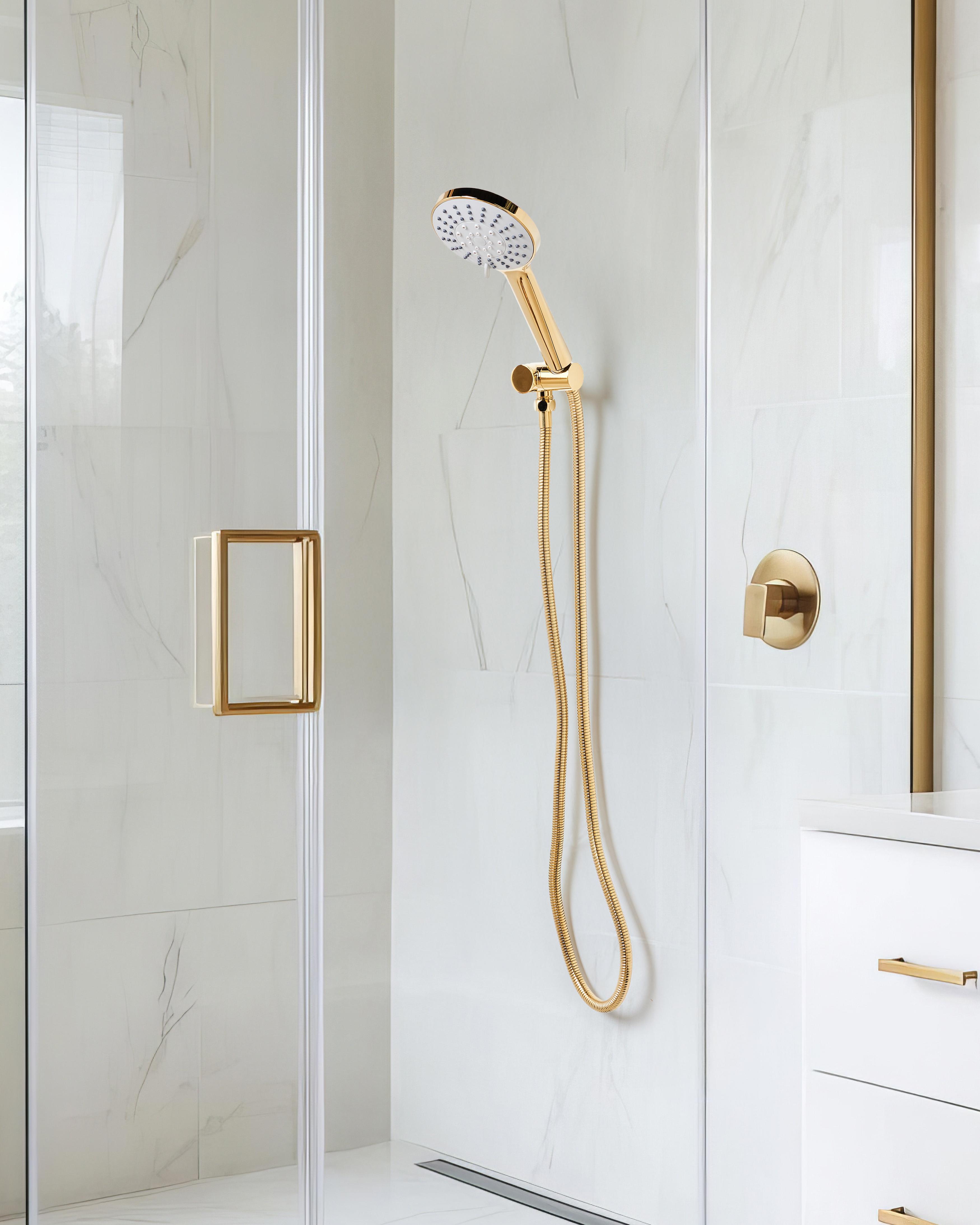 Shower Head and Hose Kit UCHIZA 5-function Gold