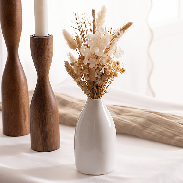 Composition fleurs séchées H25cm avec vase - Atmosphera